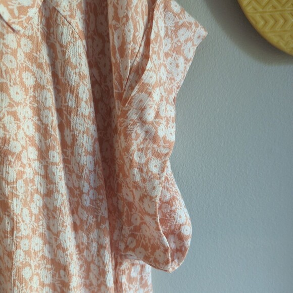 Lost + Wander Pick Me In The Desert Shirt Plus XL/2XL Soft Orange White Long - Picture 7 of 10